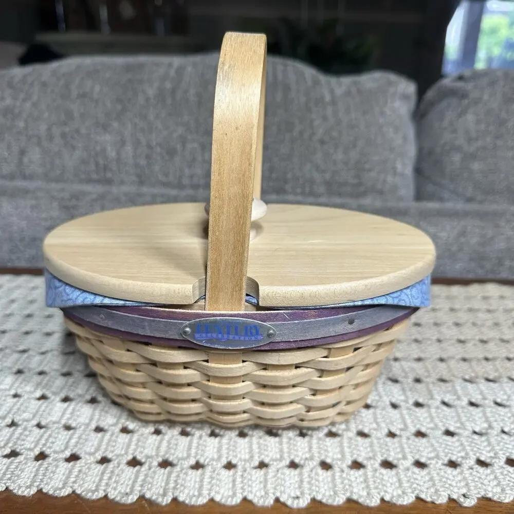 Vtg Longaberger Century Celebration Hostess Appreciation Basket w/Liners & Lid